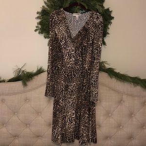 Joseph Ribkoff Long Sleeve Leopard Print Dress